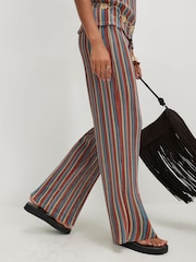 River Island Metallic Stripe Wide Leg Trousers - Slika 4 iz 4