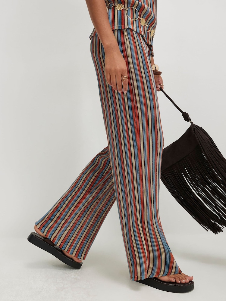 River Island Metallic Stripe Wide Leg Trousers - Slika 4 iz 4