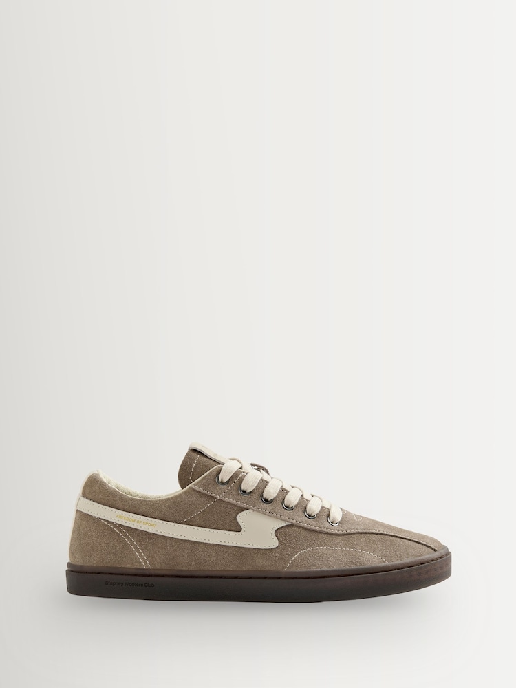 Stepney Workers Club Grey Surma S-Strike Mono Low Cupsole Trainers - Image 1 of 4