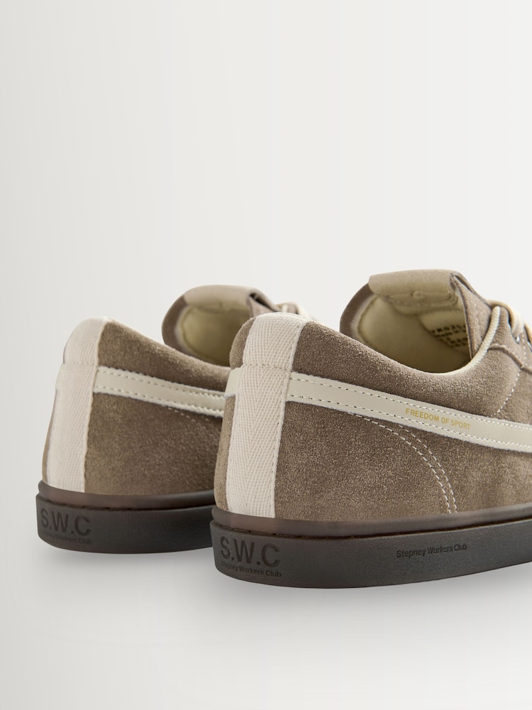 Stepney Workers Club Grey Surma S-Strike Mono Low Cupsole Trainers - Image 4 of 4