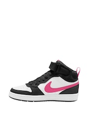 Белый/черный/розовый - Nike подростковые кроссовки средней длины Nike Court Borough - Image 4 of 12