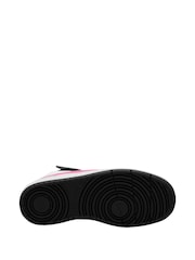 Белый/черный/розовый - Nike подростковые кроссовки средней длины Nike Court Borough - Image 6 of 12