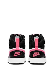 Белый/черный/розовый - Nike подростковые кроссовки средней длины Nike Court Borough - Image 9 of 12