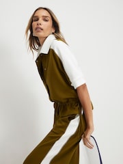 River Island Green Premium Block Polo Shirt - Image 3 of 4