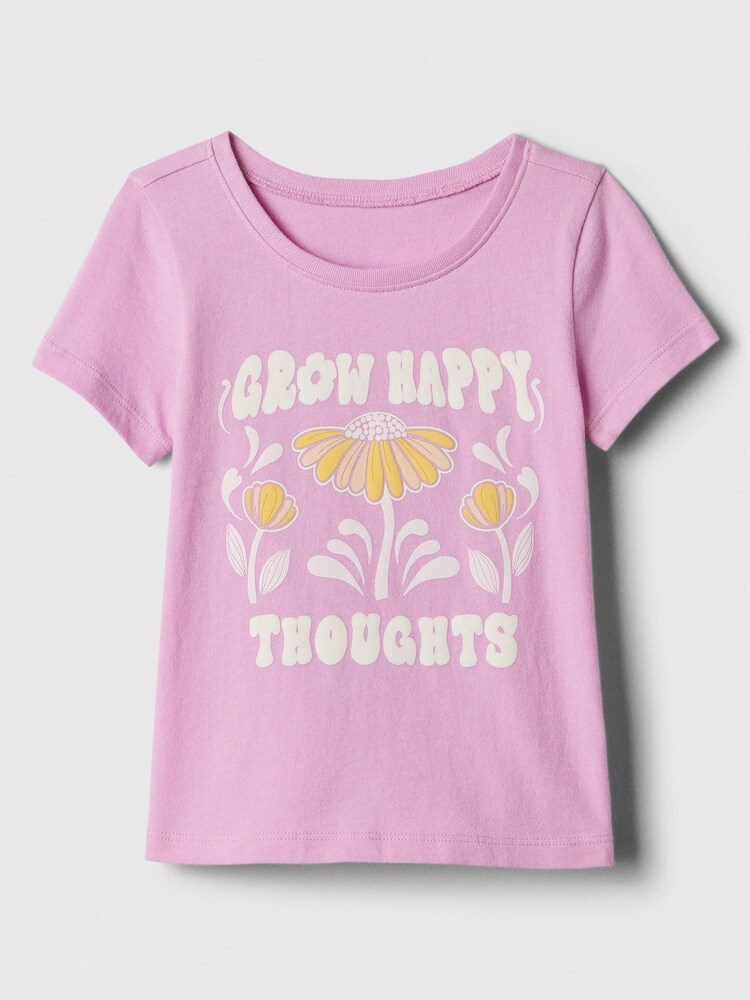 Gap Pink Graphic Short Sleeve Crew Neck T-Shirt (Newborn-5yrs) - Image 1 of 1