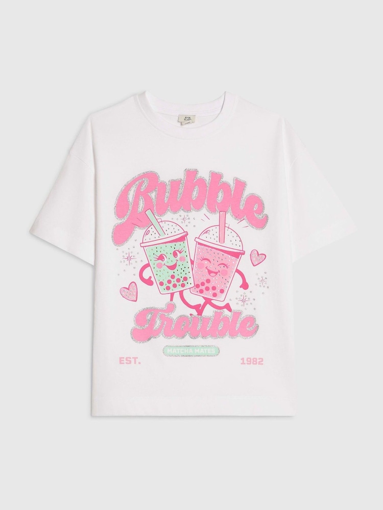 Camiseta Bubble Trouble Matcha de River Island - Imagen 1 de 4