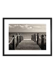 Brookpace Lascelles Black Pathway To Paradise Wall Art In Matt Black Frame - Image 1 of 1