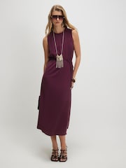 River Island Red Cupro Sleeveless Maxi Dress - Image 1 of 4