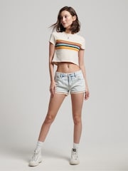 Голубой - Джинсовые шорты Superdry - Изображение 2 из 5