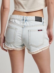Голубой - Джинсовые шорты Superdry - Изображение 3 из 5