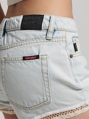 Голубой - Джинсовые шорты Superdry - Изображение 4 из 5