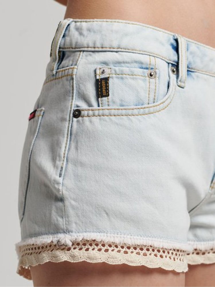 Голубой - Джинсовые шорты Superdry - Изображение 5 из 5