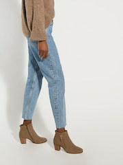 Dune London Brown Chrome Zip-Up Paicey Ankle Boots - Image 3 of 6