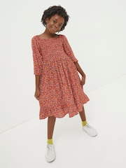 FatFace Adele Red Floral Printed Dress - Image 1 of 4