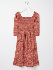 FatFace Adele Red Floral Printed Dress - Image 4 of 4