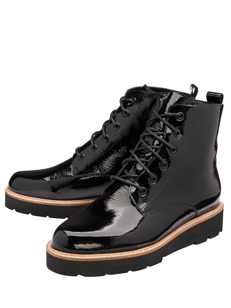 Schwarz/dunkel - Ravel Stiefeletten mit Blockabsatz aus Leder - Bild 2 von 4 Schwarz/dunkel - Ravel Stiefeletten mit Blockabsatz aus Leder - Bild 2 von 4