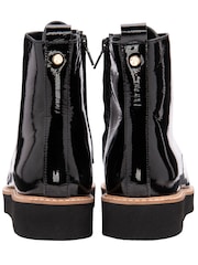 Ravel Black Dark Leather Ankle Boots - Image 3 of 4
