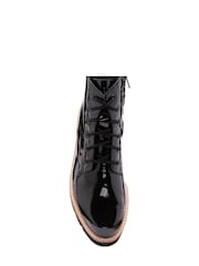 Ravel Black Dark Leather Ankle Boots - Image 4 of 4