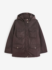 Chocolate Brown Shower Resistant Utility Jacket - Image 5 of 6