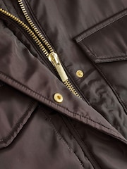 Chocolate Brown Shower Resistant Utility Jacket - Image 6 of 6