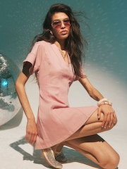 Minivestido Denim con costuras de River Island - Imagen 1 de 4