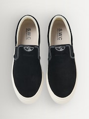 Stepney Workers Club Black Lister Classic Cupsole Trainers - Image 4 of 5