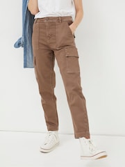 FatFace Brown Cargo Chino Trousers - Image 1 of 6