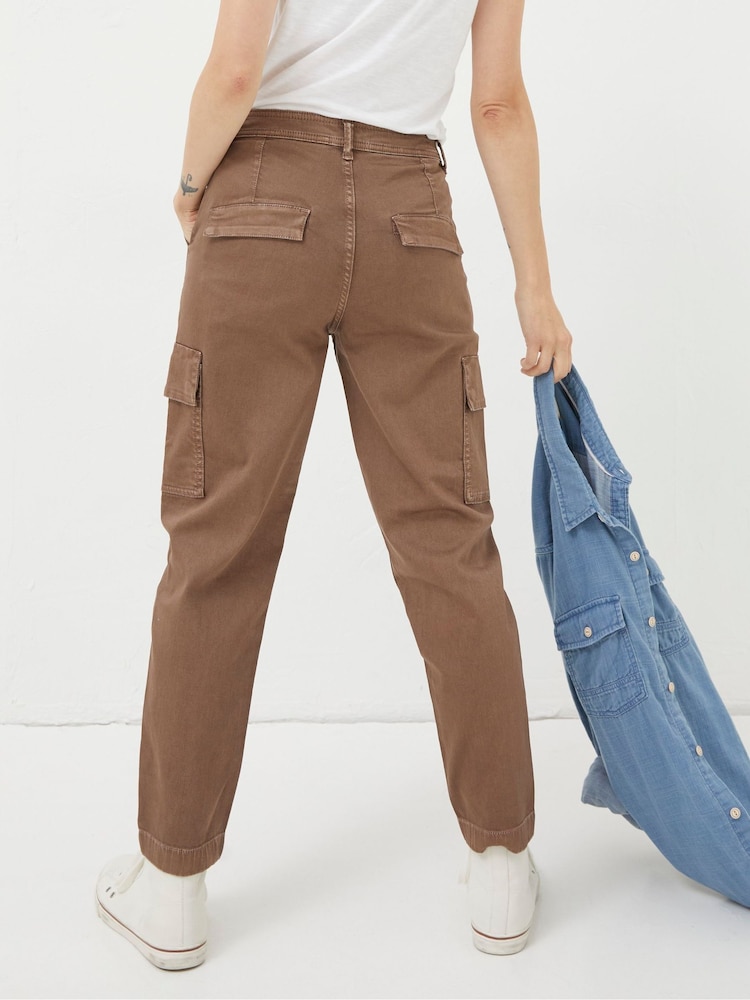 FatFace Brown Cargo Chino Trousers - Image 2 of 6