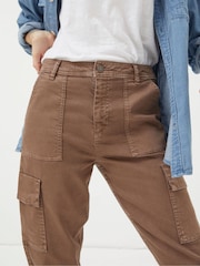 FatFace Brown Cargo Chino Trousers - Image 4 of 6