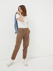FatFace Brown Cargo Chino Trousers - Image 5 of 6