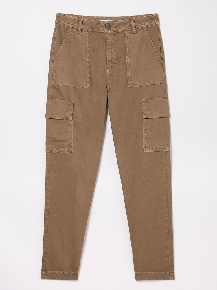 FatFace Brown Cargo Chino Trousers - Image 6 of 6