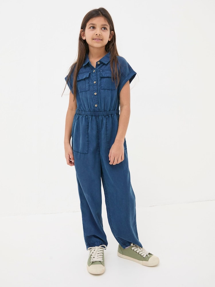 FatFace Indigo Blue Jumpsuit - Image 1 of 5
