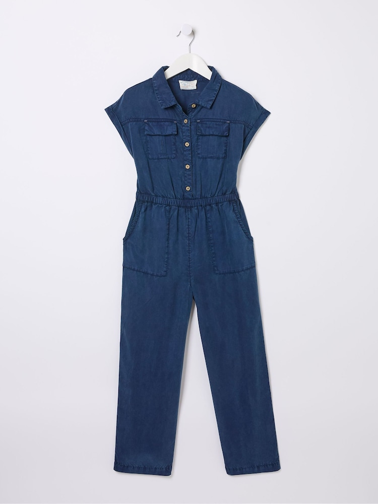 FatFace Indigo Blue Jumpsuit - Image 5 of 5