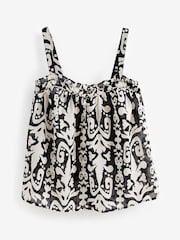 Black/White Print Sleeveless Cami Top - Image 4 of 5