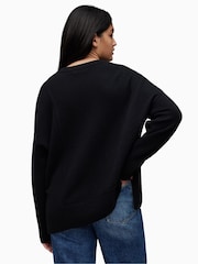 AllSaints Black Kiki Cashmere Blend Jumper - Image 2 of 7