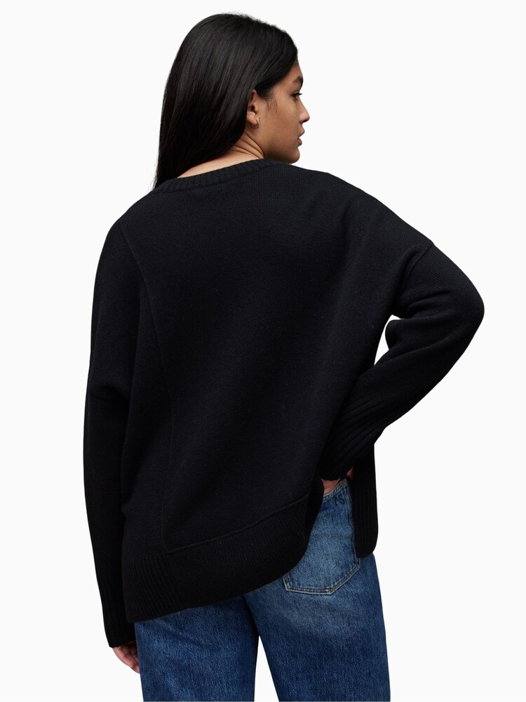 AllSaints Black Kiki Cashmere Blend Jumper - Image 2 of 7