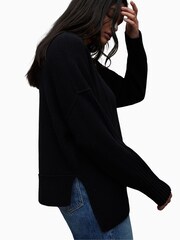 AllSaints Black Kiki Cashmere Blend Jumper - Image 3 of 7