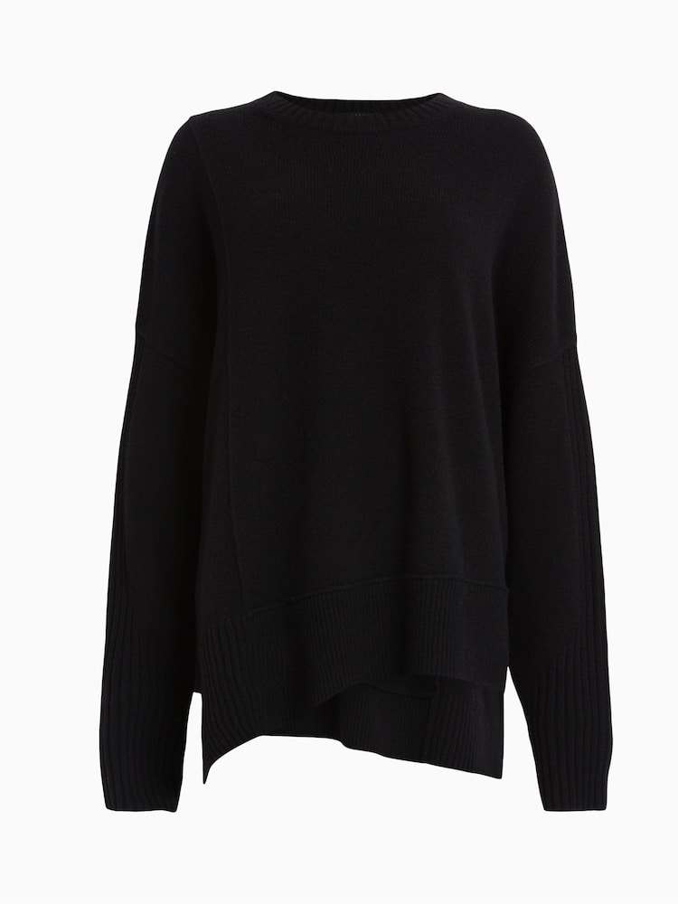 AllSaints Black Kiki Cashmere Blend Jumper - Image 7 of 7