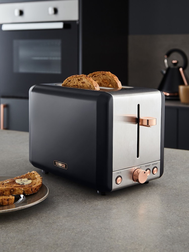 Tower Black 2 Slot Toaster - Image 1 of 8