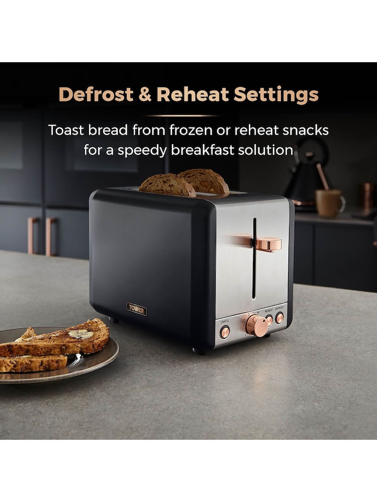 Tower Black 2 Slot Toaster - Image 12 of 12 Tower Black 2 Slot Toaster - Image 12 of 12