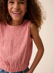 Pink Textured Vest (3-16yrs) - Image 4 of 7