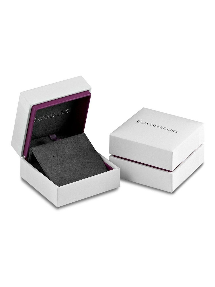 Beaverbrooks Silver Cubic Zirconia Leaf Climber Earrings - Image 2 of 3