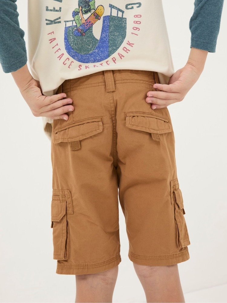 FatFace Lulworth Brown Cargo Shorts - Image 2 of 4 FatFace Lulworth Brown Cargo Shorts - Image 2 of 4