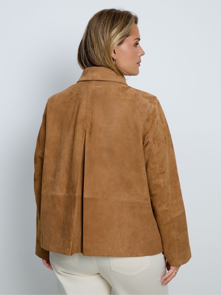 Live Unlimited Brown Suede Button Through Jacket - Image 7 of 7 Live Unlimited Brown Suede Button Through Jacket - Image 7 of 7