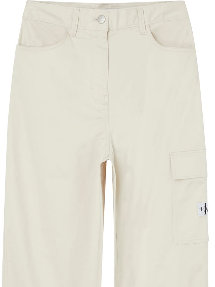 Calvin Klein Jeans High Rise Straight Twill Trousers - Image 2 of 4 Calvin Klein Jeans High Rise Straight Twill Trousers - Image 2 of 4