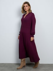 Vermelho - Vestido midaxi de malha com amarração lateral Live Unlimited - Imagem 1 de 5