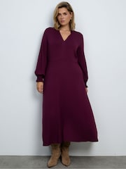 Vermelho - Vestido midaxi de malha com amarração lateral Live Unlimited - Imagem 2 de 5