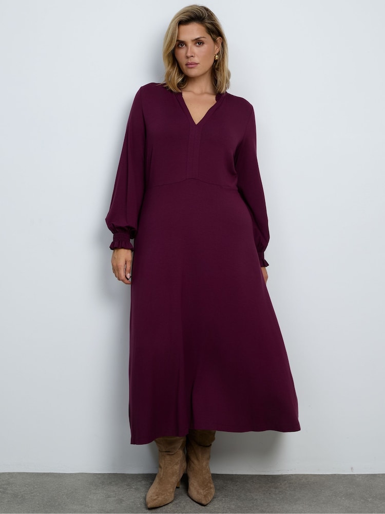 Vermelho - Vestido midaxi de malha com amarração lateral Live Unlimited - Imagem 2 de 5