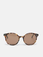 Joules Tortoiseshell Print Round Rimmed Sunglasses - Image 2 of 4