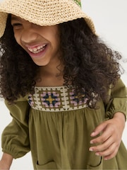 FatFace Green Crochet Dress - Image 3 of 5